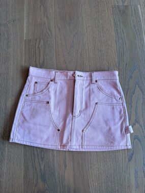 Renggli pink cargo mini skirt